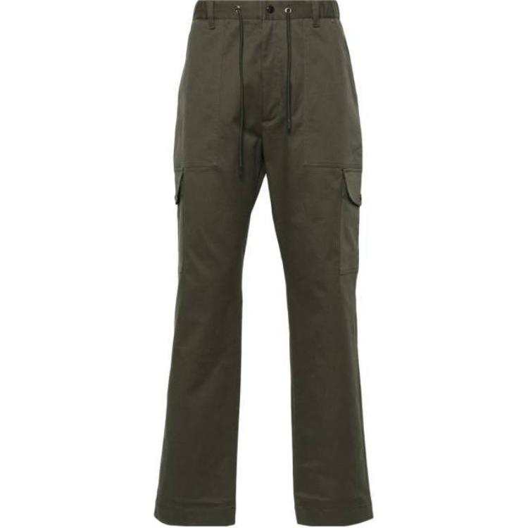 Moncler Moncler logo-patch straight-leg trousers