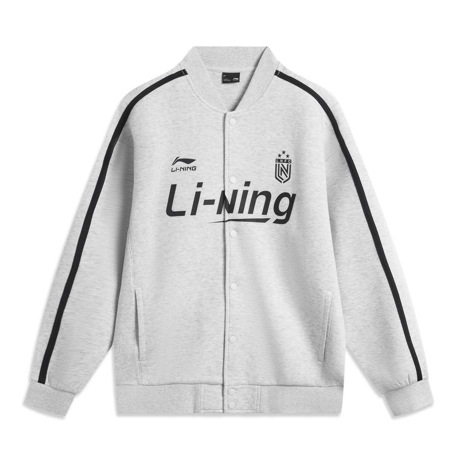 Li-Ning Li Ning Sports Life Collection Baseball Jacket Unisex Heather Gray Stone Gray