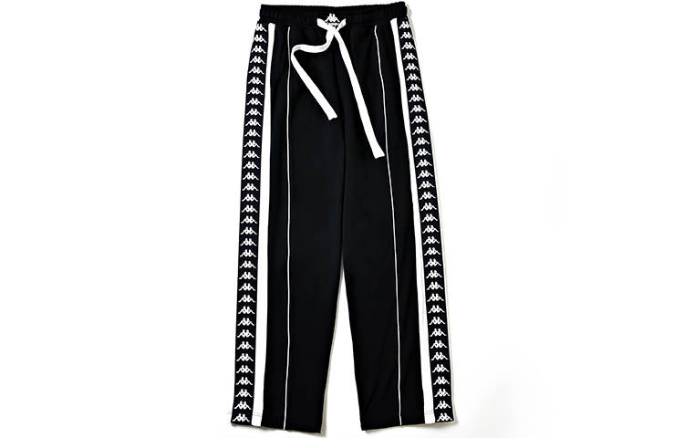 Kappa Casual Pants Men's Black 990 Moderate Straight Fit Pants