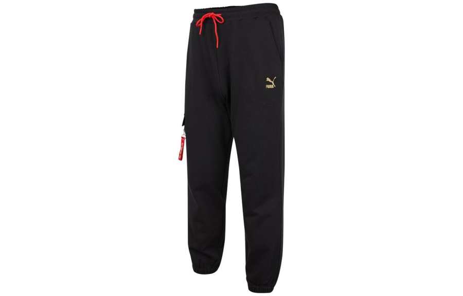 PUMA Casual Pants Men's Black Moderate Sweatpants