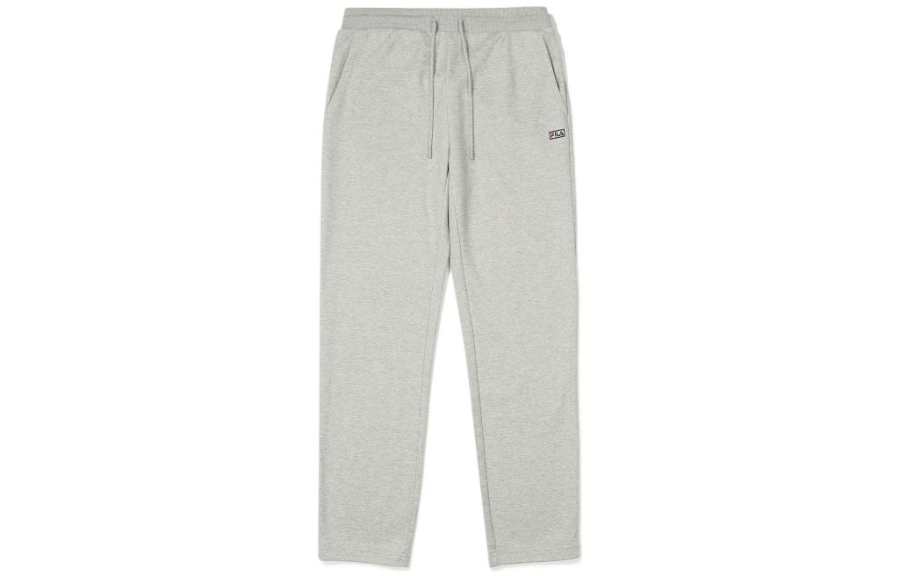 FILA Casual Pants Men's Gray Moderate Straight Fit Pants