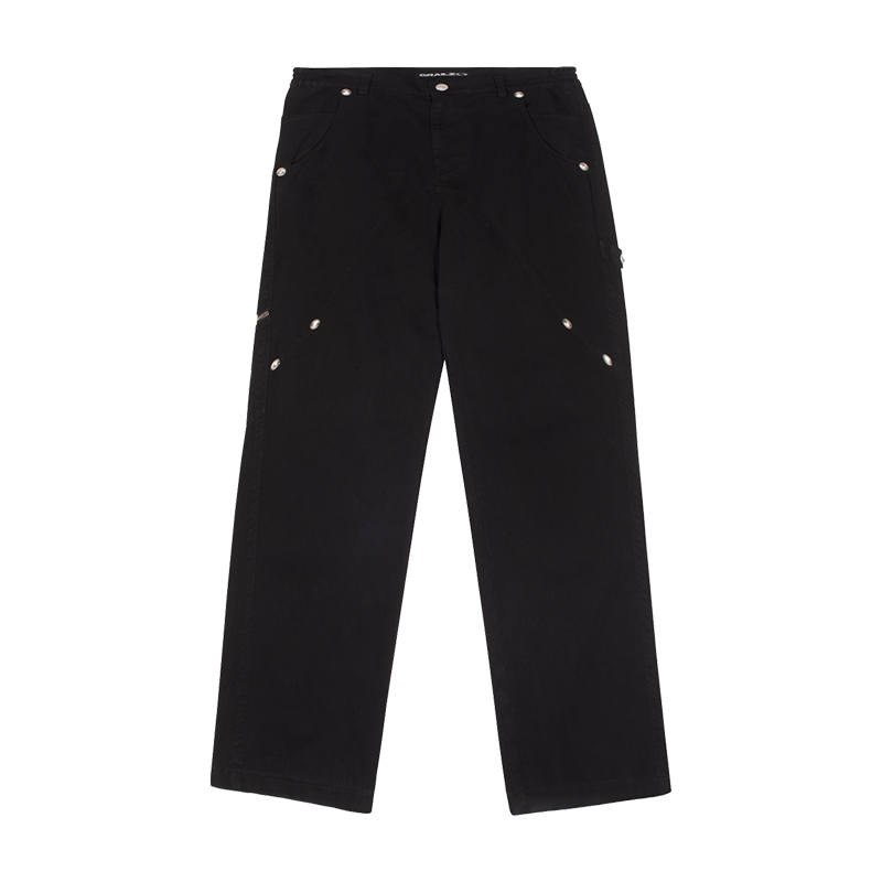 GRAILZ Back Carpenter Work Pants Casual Pants Unisex Black