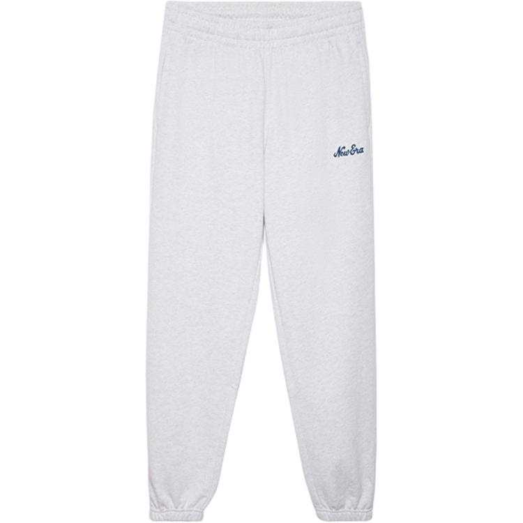 New Era FW24 Casual Comfort Cuffed Fleece Knitted Sweatpants Unisex Light Gray
