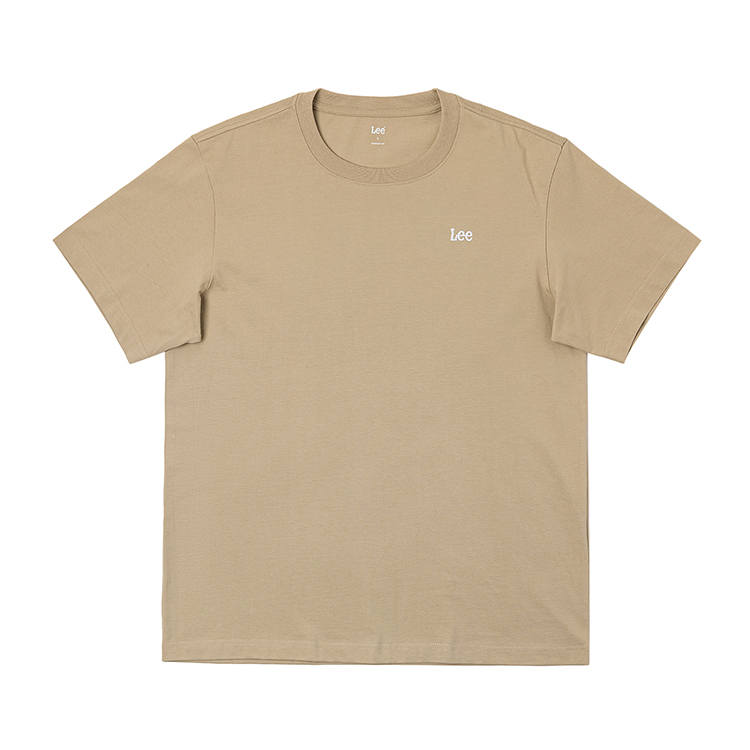 Lee Lee T Shirts Men's Khaki Crew Neck Moderate