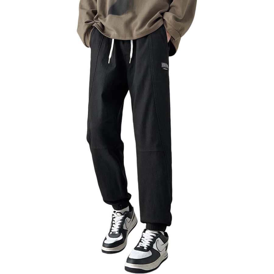 Tonlion Casual Pants Unisex Black Gray