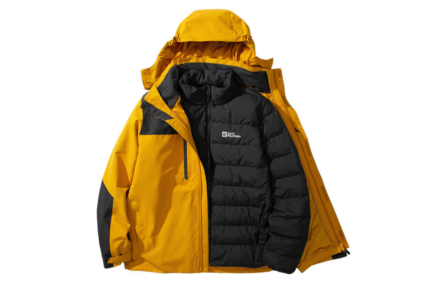 Jack Wolfskin City Outdoor Collection Jackets & Coats Men's Flower Yellow Candle