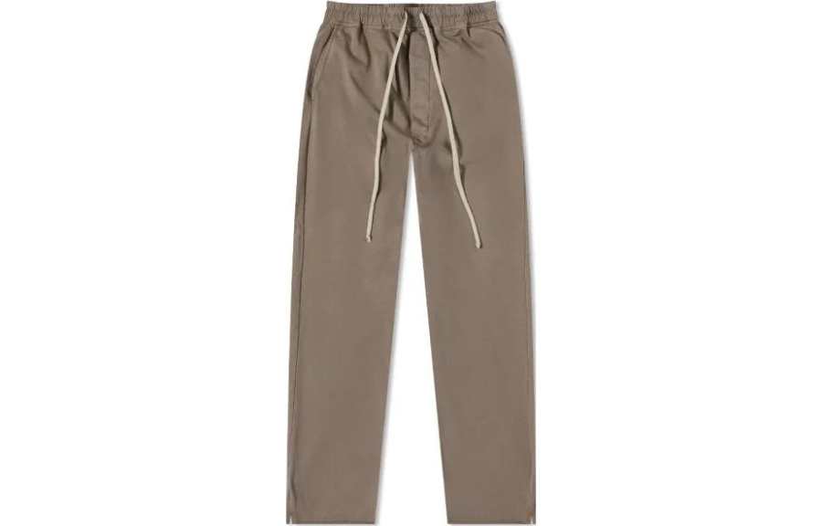 RICK OWENS Casual Pants Men's Brown Moderate Straight Fit Pants