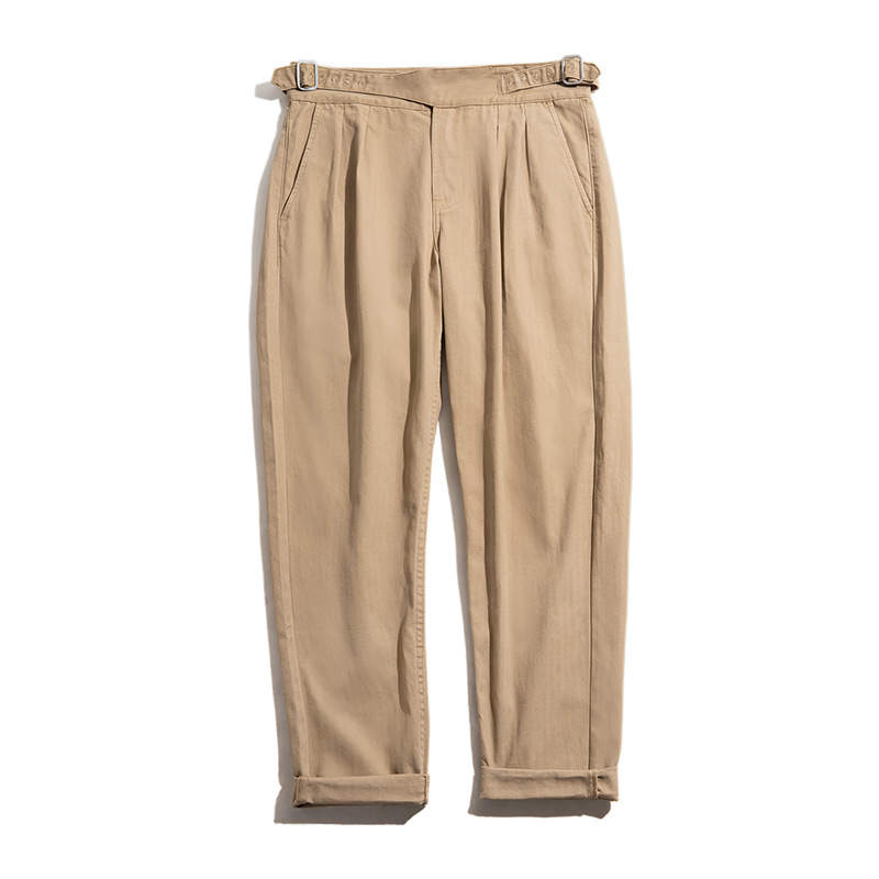MADEN National Cotton Manufacturing Casual Pants Men's Khaki