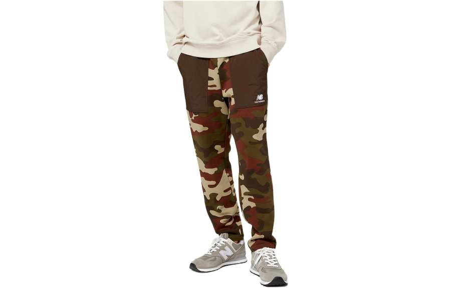 New Balance New Balance Casual Pants Men's Army Green Moderate Straight Fit Pants