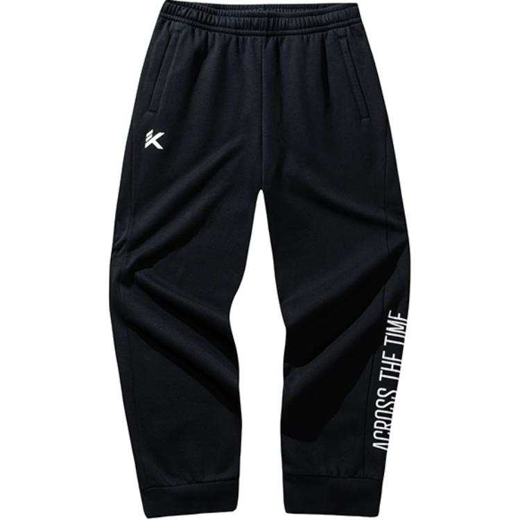 Anta Basketball Collection Comfortable Casual Fleece Lined Minimalist Style Elastic Cuff Knitted Sweatpants Men's