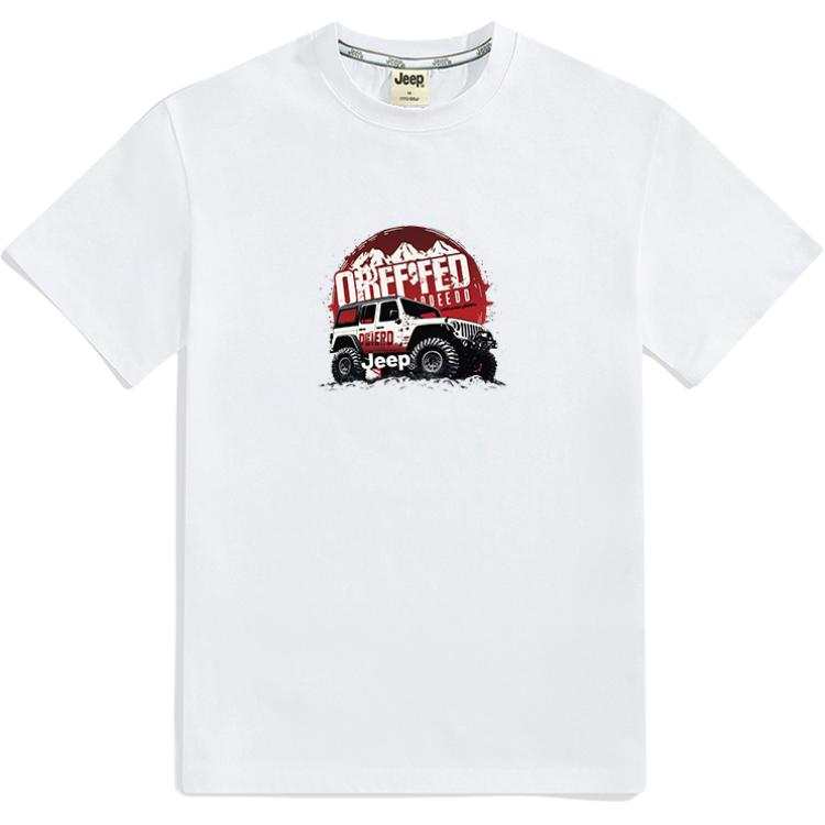 Jeep T Shirts Unisex Crew Neck Straight Fit