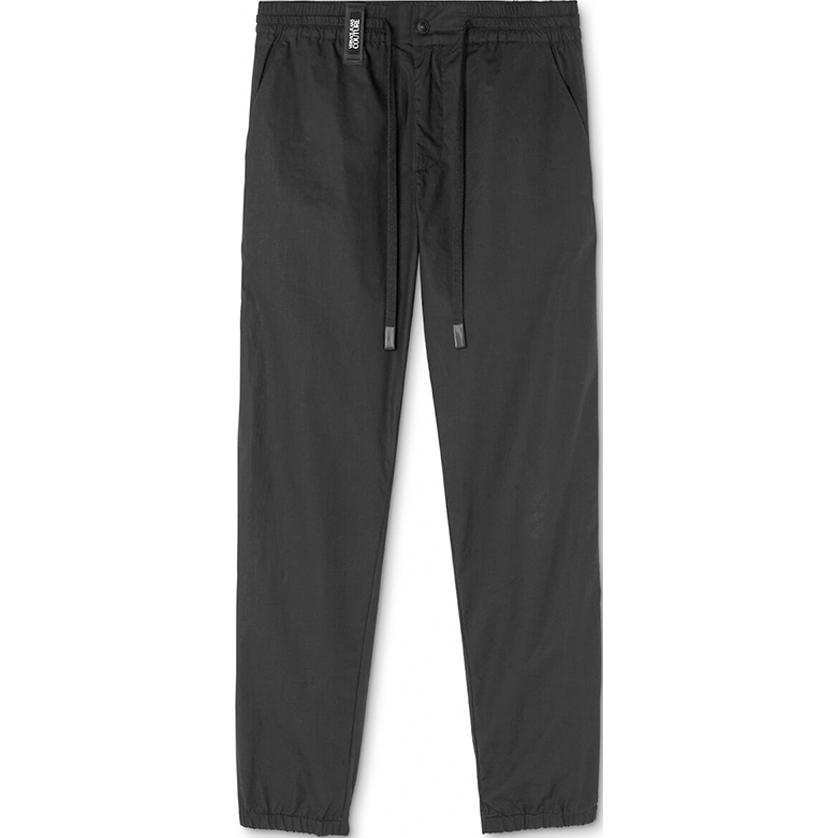 VERSACE JEANS COUTURE Logo Strap Drawstring Tapered Leg Trousers