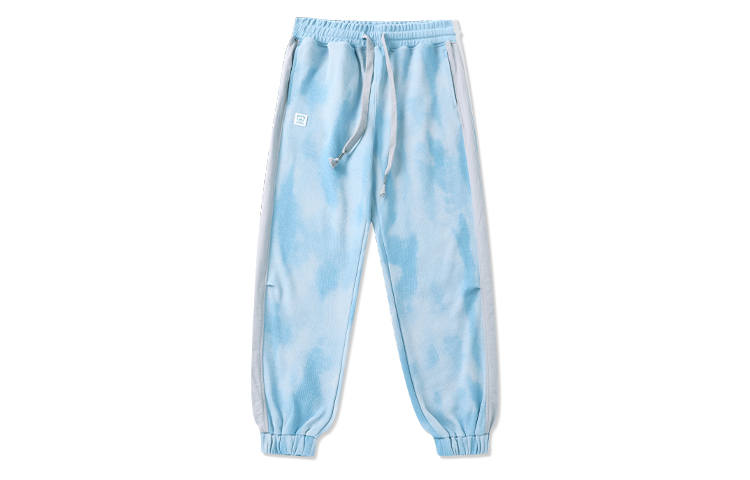 LAMLICKA Casual Pants Unisex Blue Moderate Cuffed Pants
