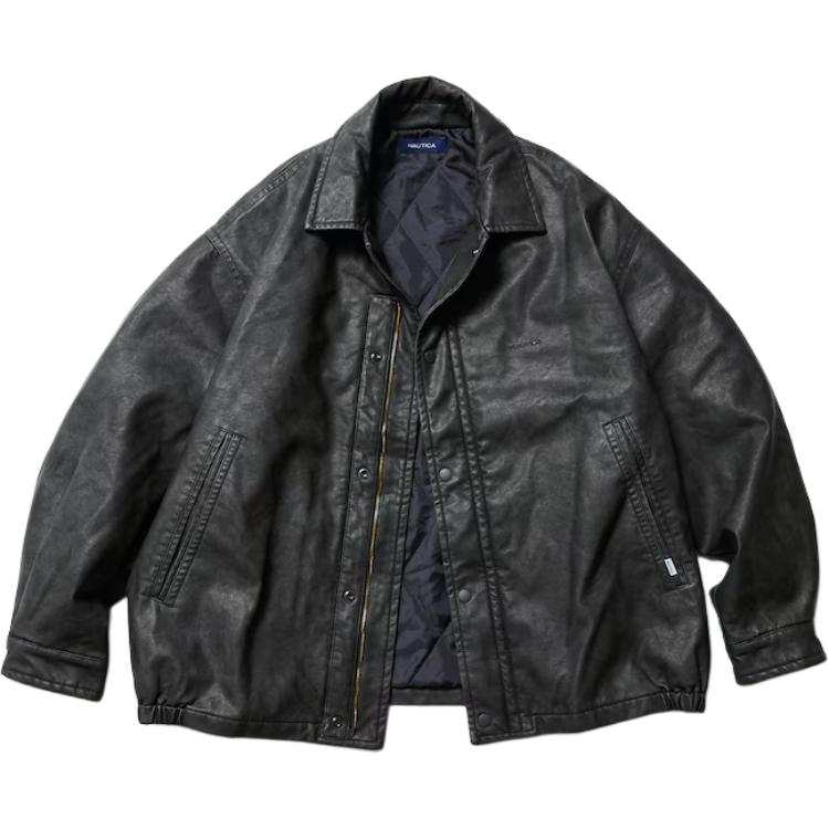 NAUTICA Leather Jackets Men's Lapel Moderate