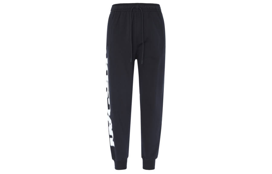 Jordan Jordan Letter Pattern Fleece Lined Breathable Minimalist Fashion Retro Sports Casual Pants Men's Black