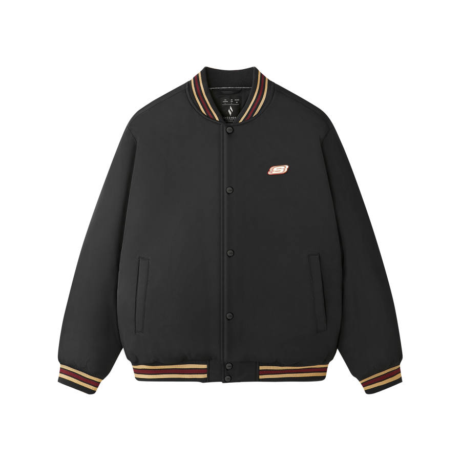 Skechers New Year Collection Sports Lifestyle Collection Baseball Jacket Unisex Carbon Black