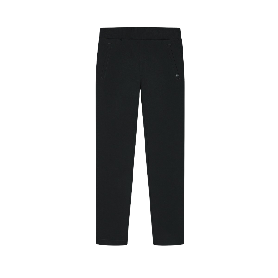 FILA Knitted Sweatpants Men's Jet Black Moderate Slim Fit Pants