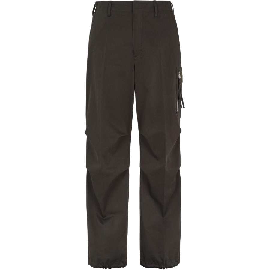 FENDI Logo Patch Straight Leg Trousers