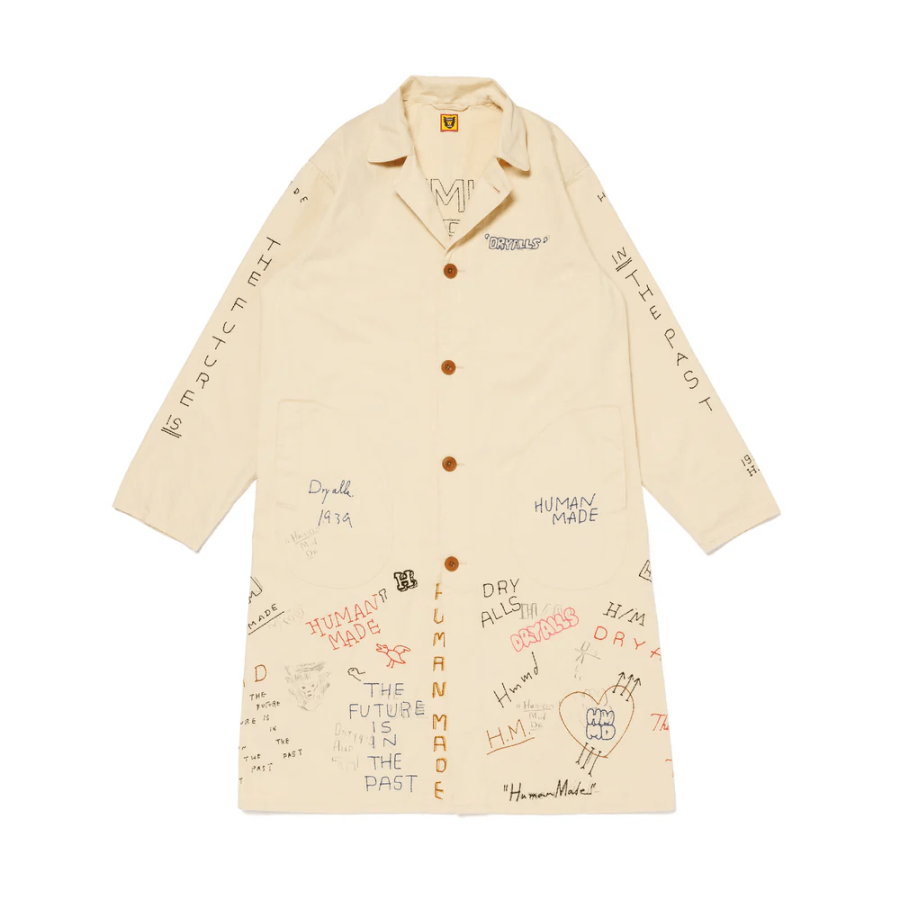 HUMAN MADE Trench Coats Unisex Light Umber Lapel Moderate