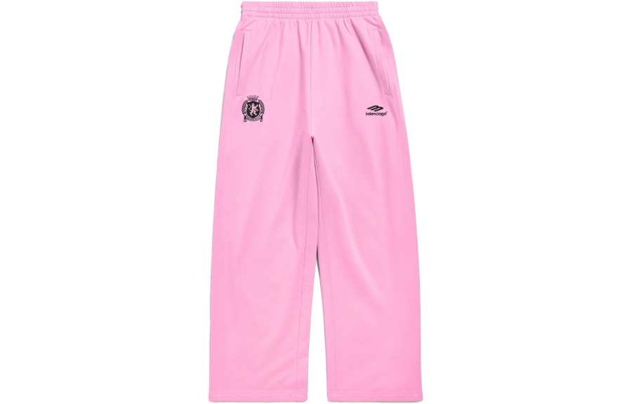 Balenciaga SS24 Knitted Sweatpants Loose Fit Unisex Pink