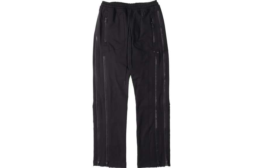Undermycar Casual Pants Men's Black Moderate Straight Fit Pants