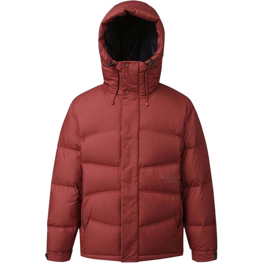 SALOMON Down Jacket Unisex Dark Red