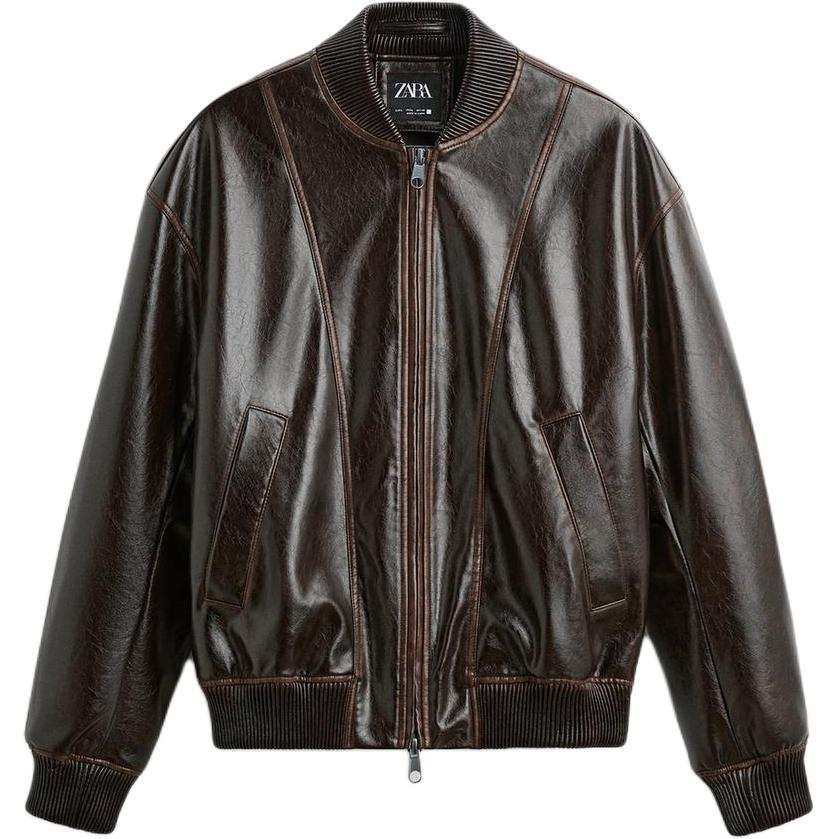 ZARA ZARA Winter Leather Jacket Men's