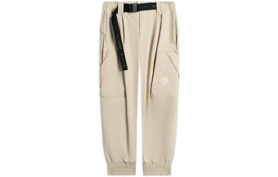 Li-Ning Li Ning Casual Pants Men's Khaki Moderate Cuffed Pants