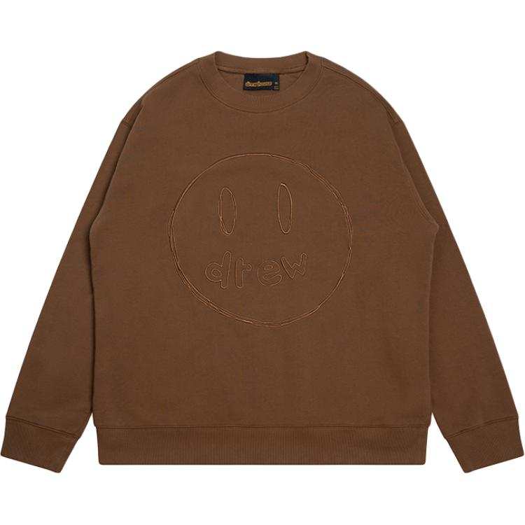 Drew house SS25 Sweatshirts Unisex Brown Crew Neck Moderate Regular