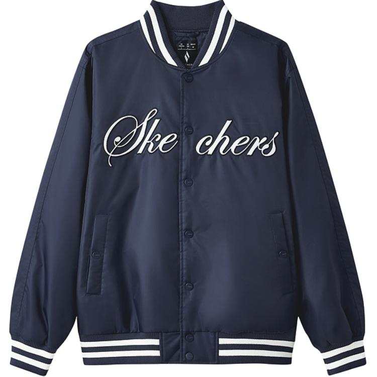 Skechers Sports Life Collection Baseball Jacket Men's Navy Blue