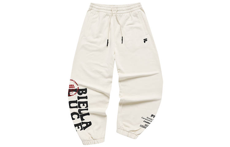FILA FUSION Casual Pants Men's Wheat Cream Moderate Cuffed Pants
