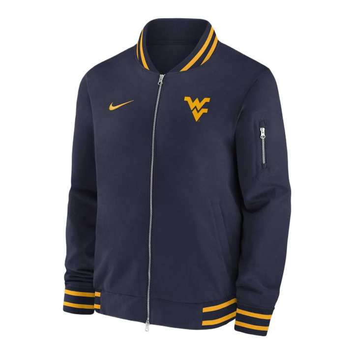 Nike Nike West Virginia Mountaineers Sideline Men's Nike College Full Zip Bomber Jacket