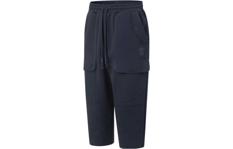 Li-Ning Li Ning Li Ning X Jackie Chan Casual Pants Men's Charcoal Black Moderate Straight Fit Pants