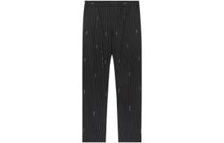 VERSACE Casual Pants Men's Black Moderate Straight Fit Pants