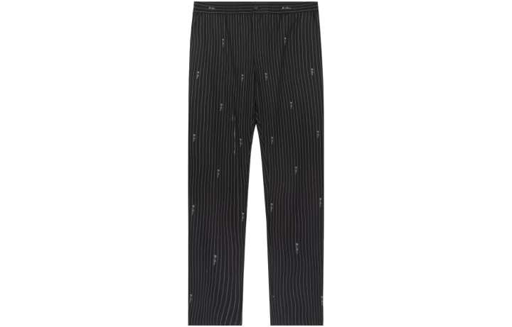 VERSACE VERSACE Casual Pants Men's Black Moderate Straight Fit Pants