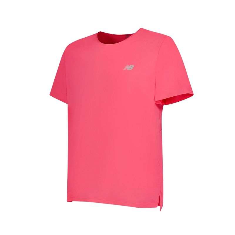 New Balance New Balance T Shirts Men's Red Crew Neck Moderate