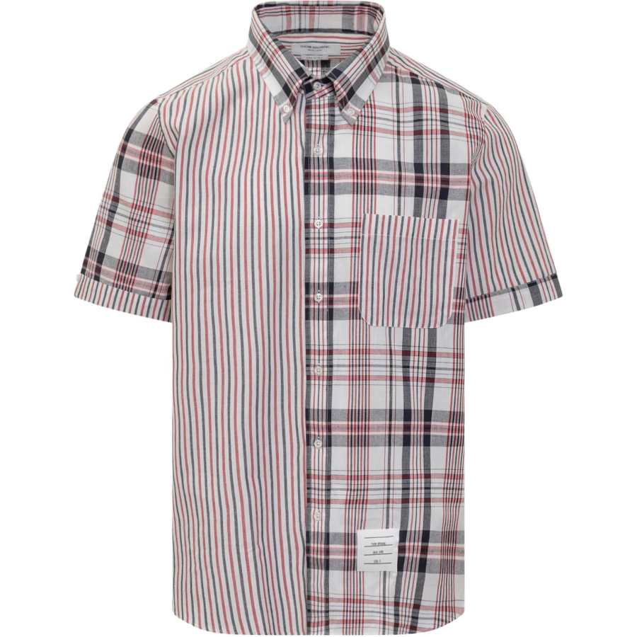 THOM BROWNE THOM BROWNE Funmix Madras Short Sleeve Shirt