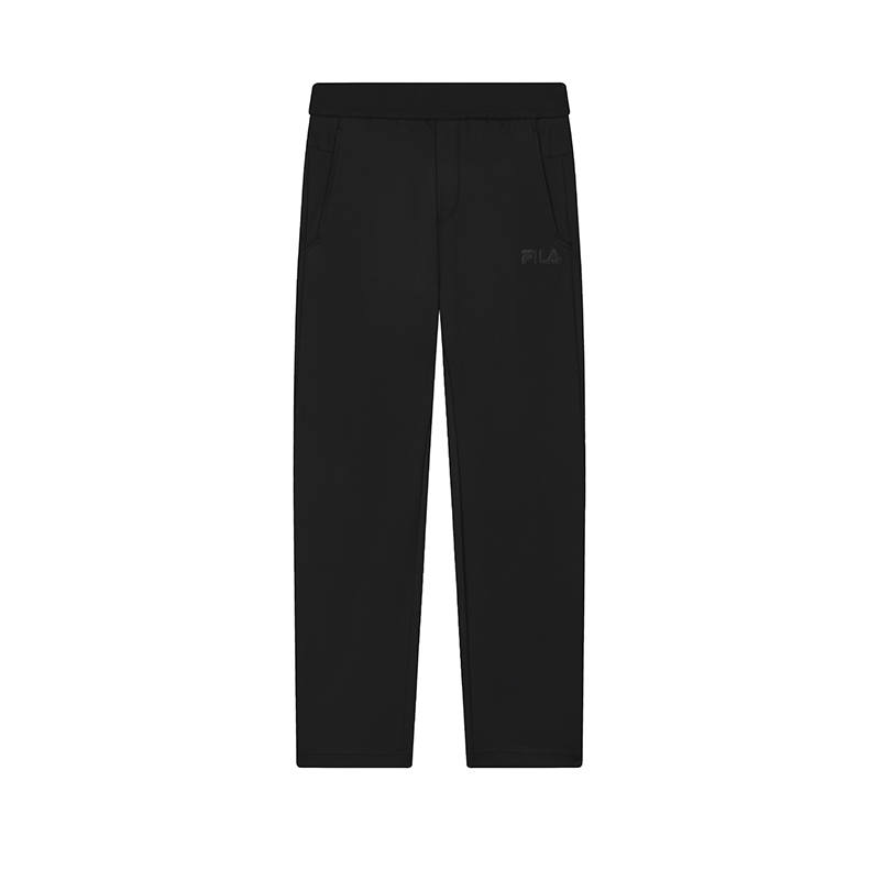 FILA Heritage Knitted Sweatpants Men's Jet Black Moderate Straight Fit Pants