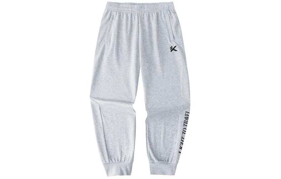 Anta Basketball Collection Knitted Sweatpants Men's Heather Gray