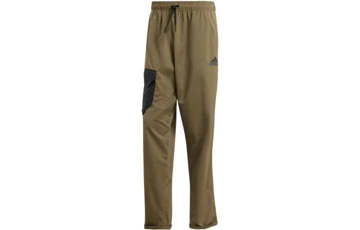 Adidas Adidas Casual Pants Men's Green Moderate Straight Fit Pants