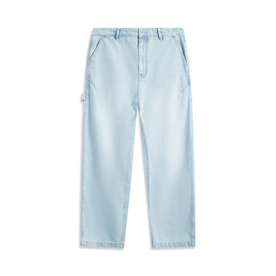 Li-Ning Li Ning Sports Life Collection Jeans Men's Washed Blue Denim