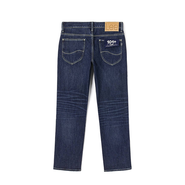 Lee Lee Jeans Men's Dark Blue Moderate Straight Fit Pants
