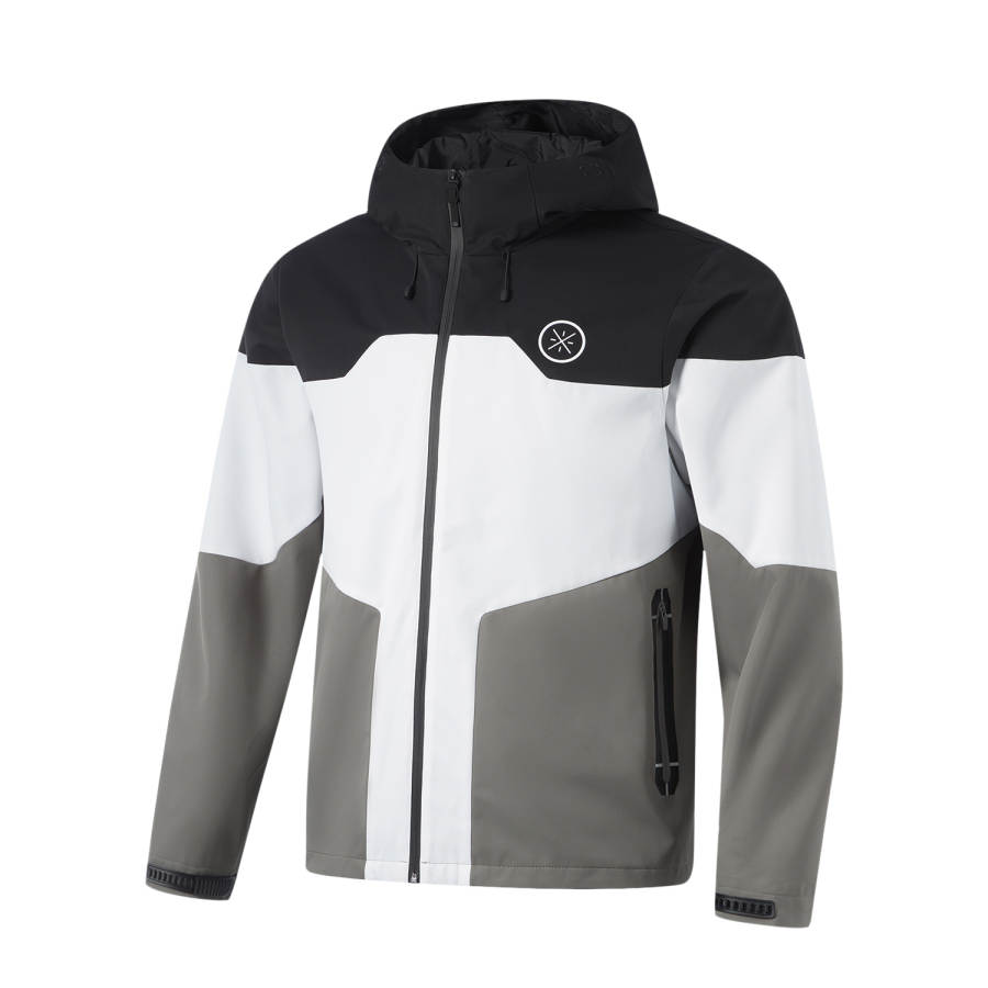 Li-Ning Li Ning Basketball Collection Trench Coat Men's Standard White/Asphalt Gray