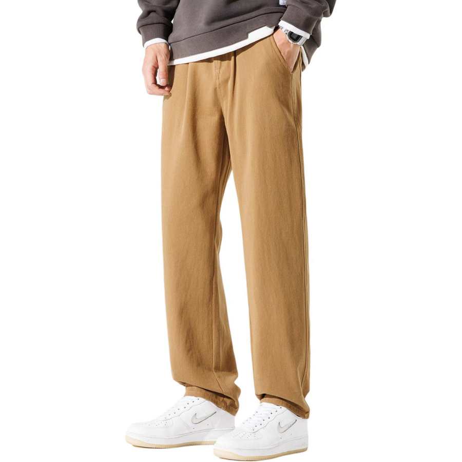 Tonlion Casual Pants Unisex Dark Khaki