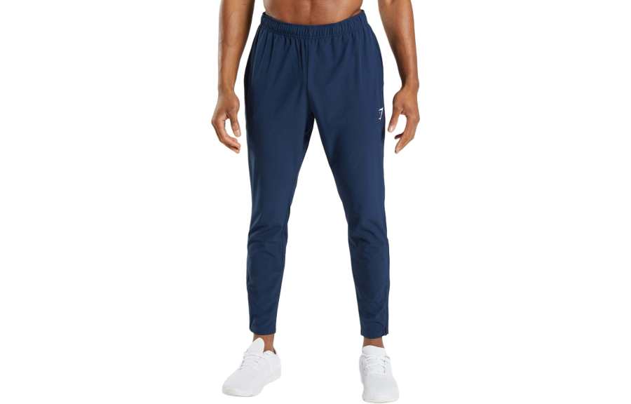 GYMSHARK ARRIVAL WOVEN JOGGERS Knitted Sweatpants Men's Marine Blue