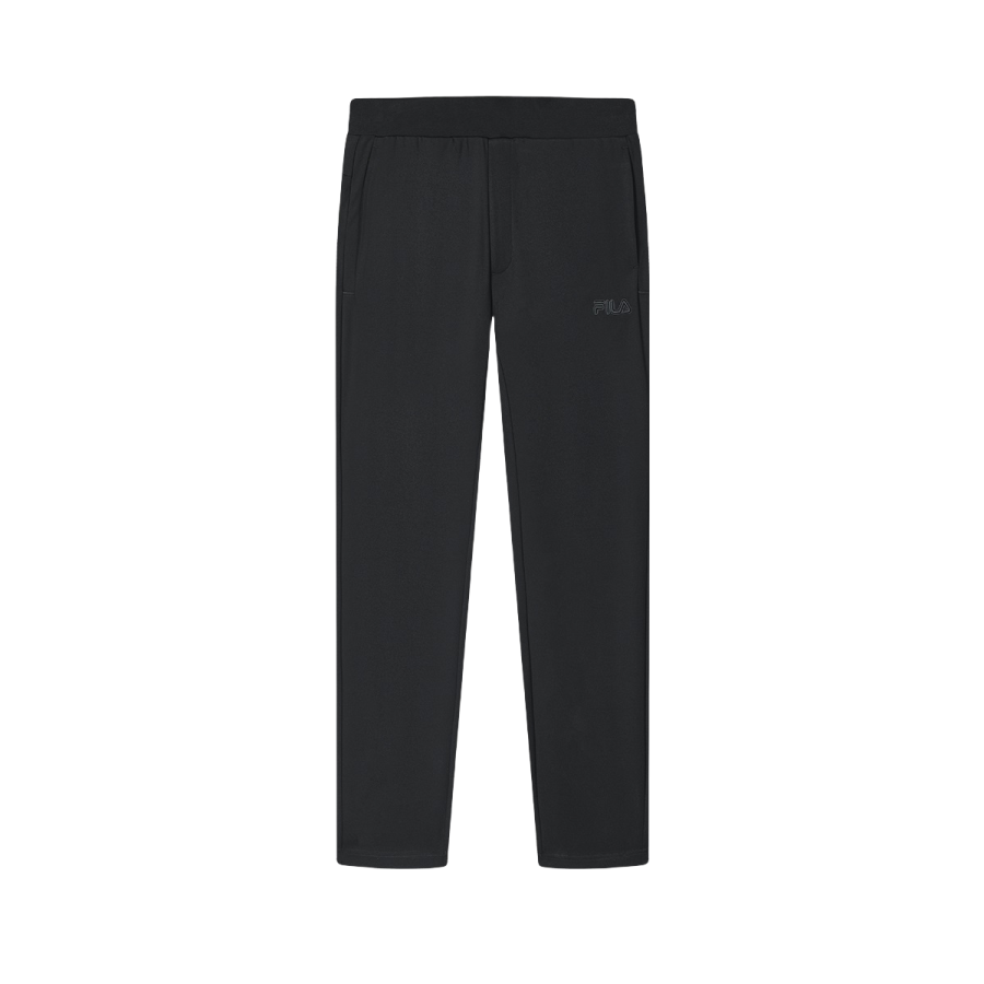 FILA Knitted Sweatpants Men's Black Moderate Straight Fit Pants