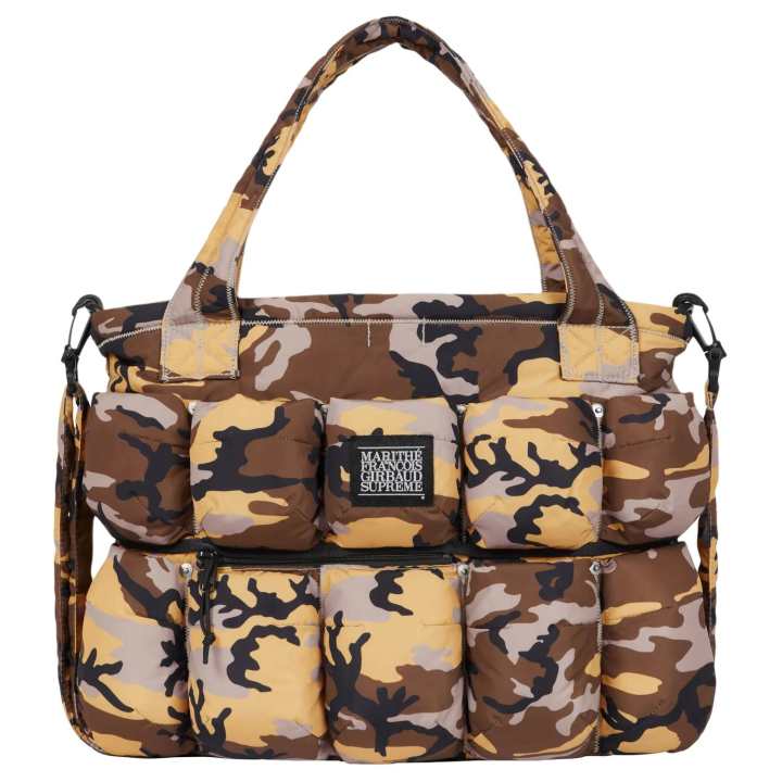 Supreme Supreme MARITHE FRANCOIS GIRBAUD Collaboration Polyester Tote Bag, Shopping Bag, One Shoulder Handbag Unisex Camouflage