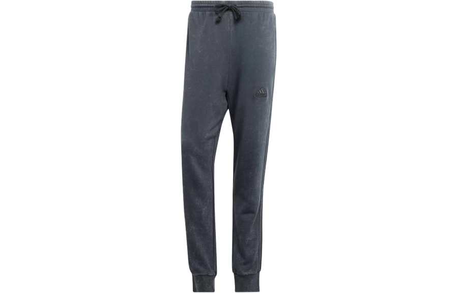 Adidas Adidas All Szn French Terry 3 Stripes Garment Wash Pants Knitted Sweatpants Men's Black