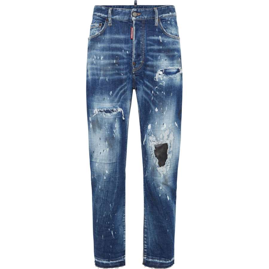 DSQUARED 2 Dsquared2 Medium Ripped Wash Bro Jeans