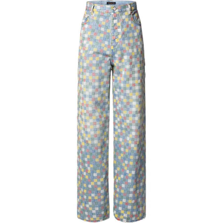 LOUIS VUITTON LOUIS VUITTON Damier Denim Wide Leg Pants